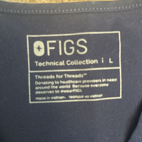 FIGS navy blue scrub top - Picture 2 of 2